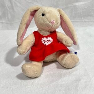 Build A Bear Workshop Plush McDonalds Mini Bunny Pawlette Coufur With Red Dress‎